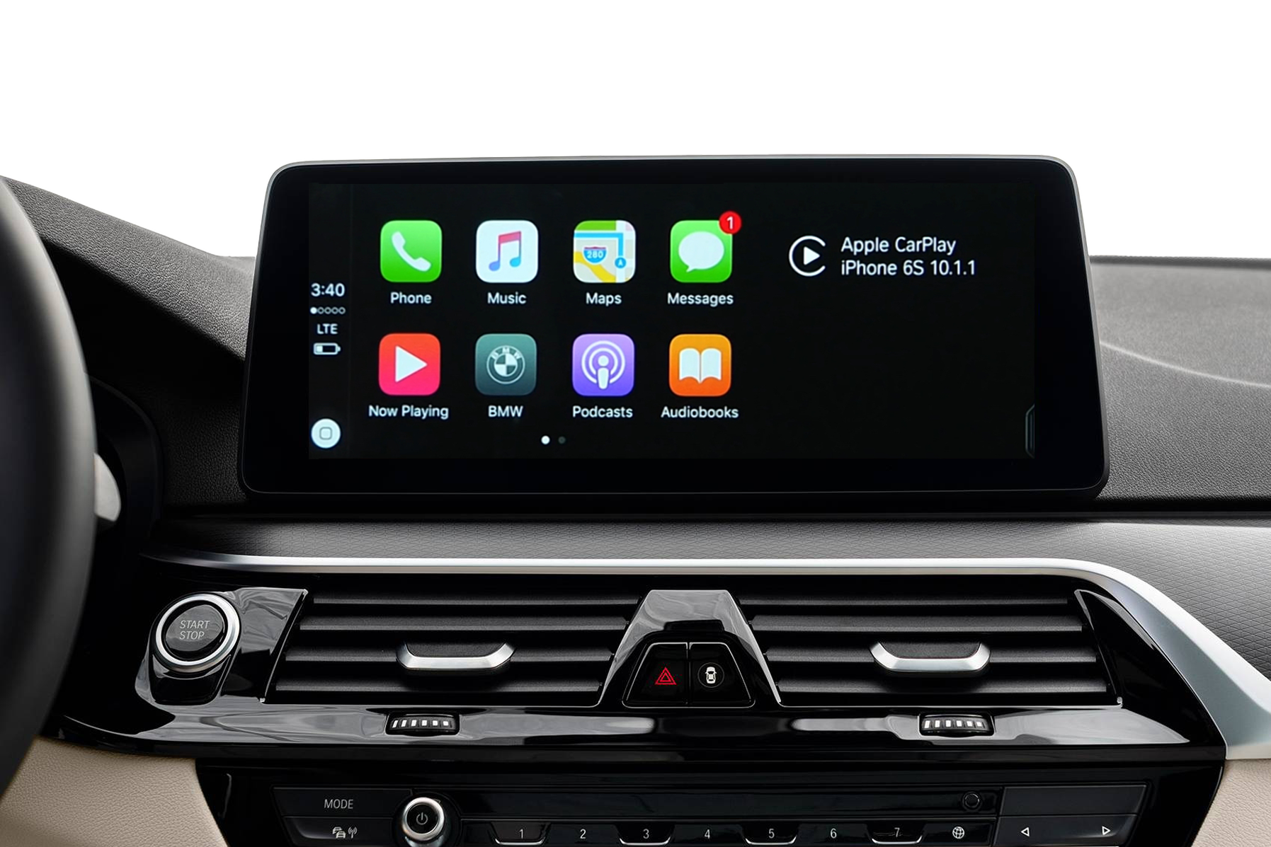 Beispiel: CarPlay im Splitscreen